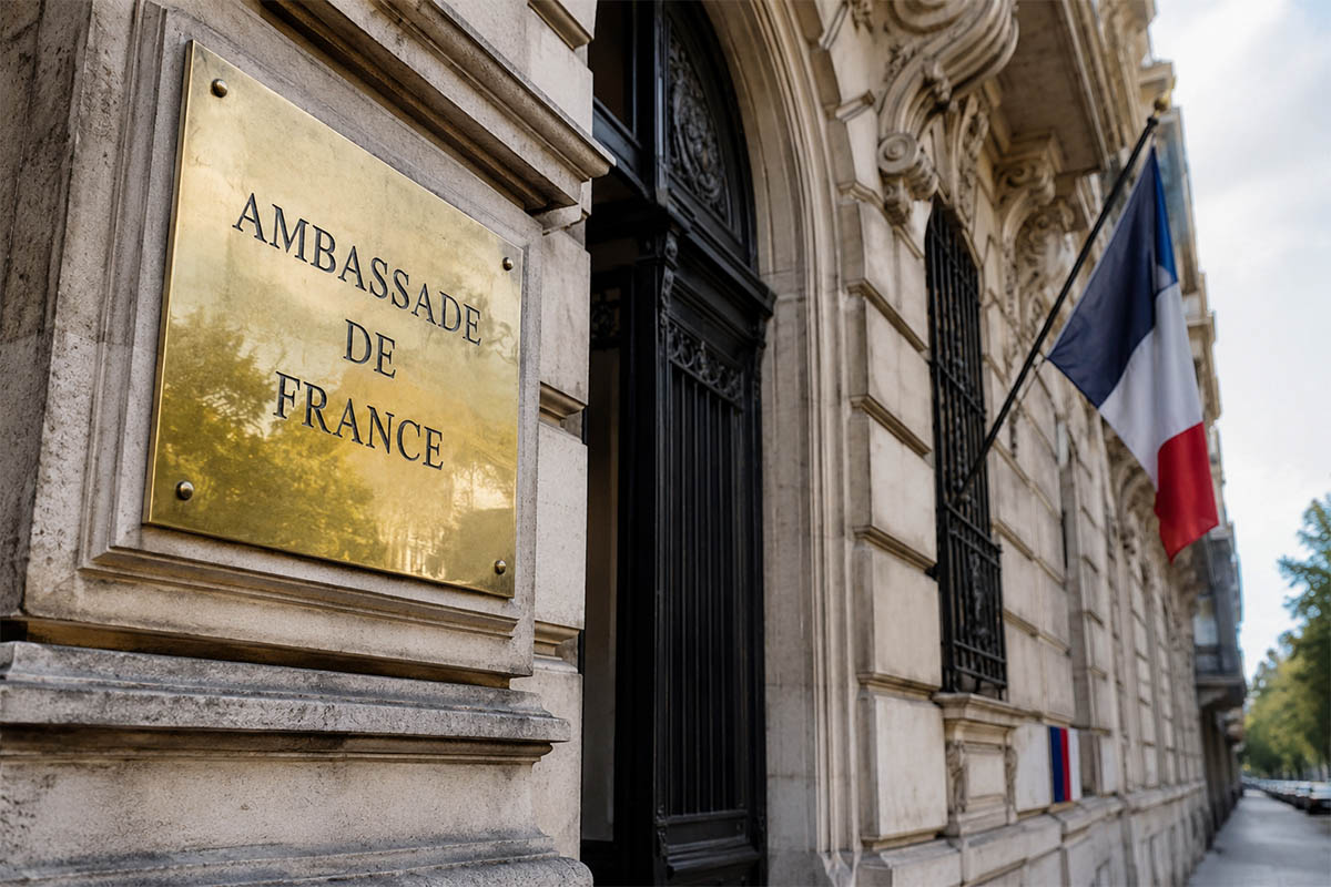 Ambassade avec plaque
